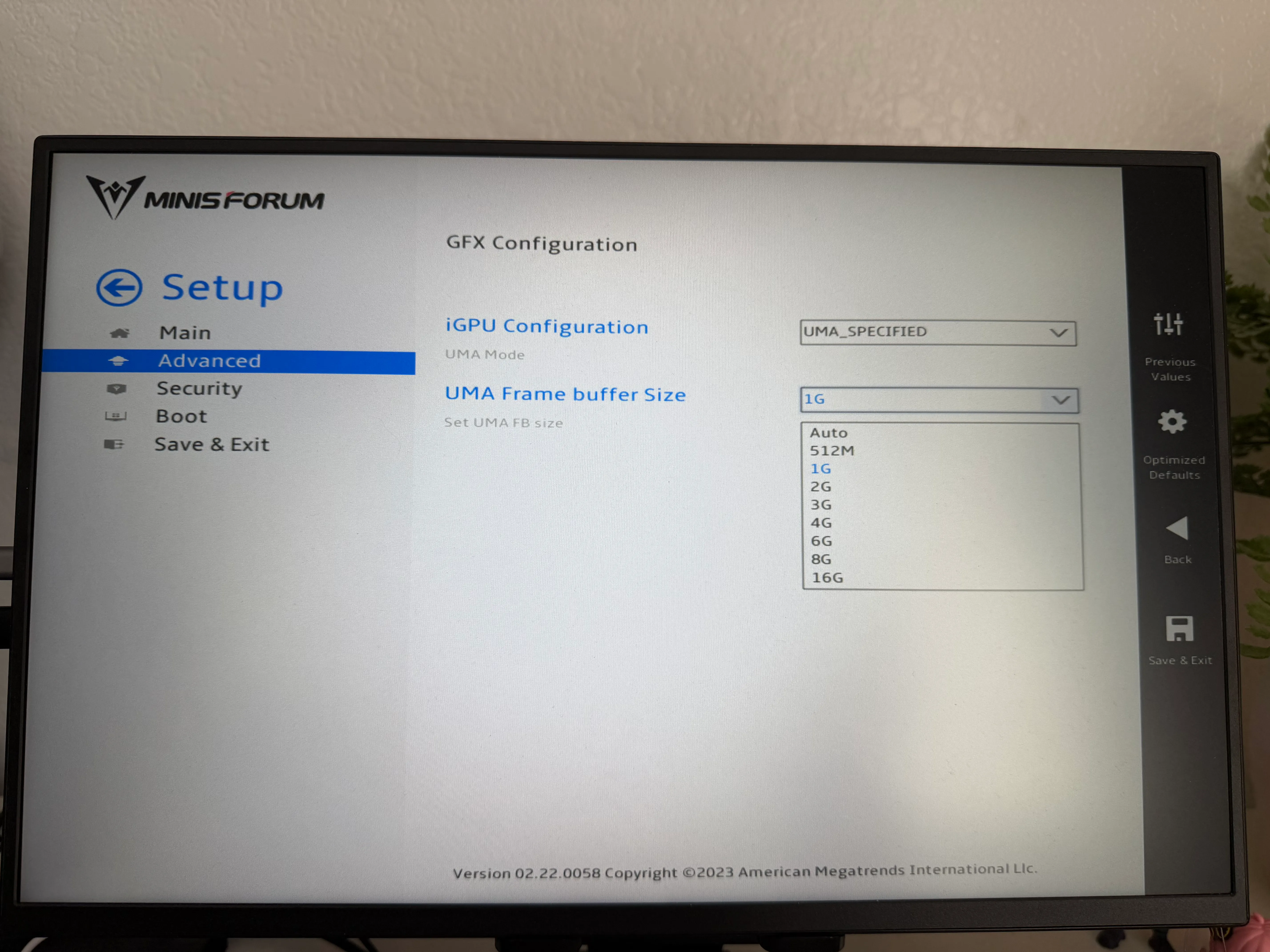 BIOS VRAM setting dropped to 1GB