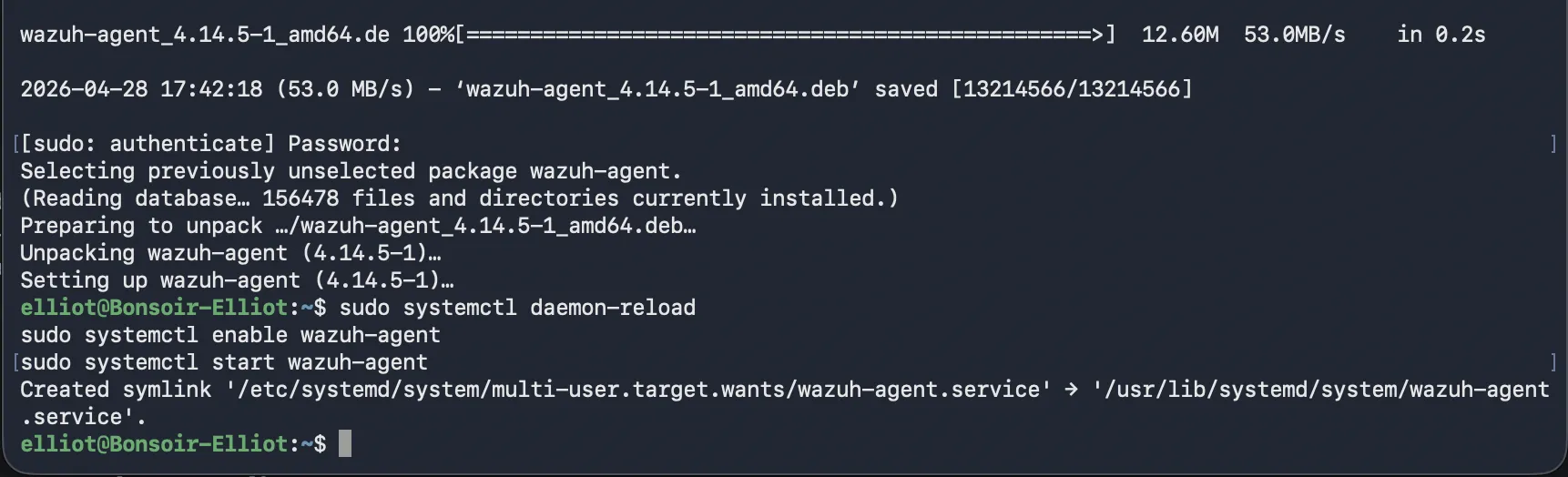 Wazuh Agent Installation