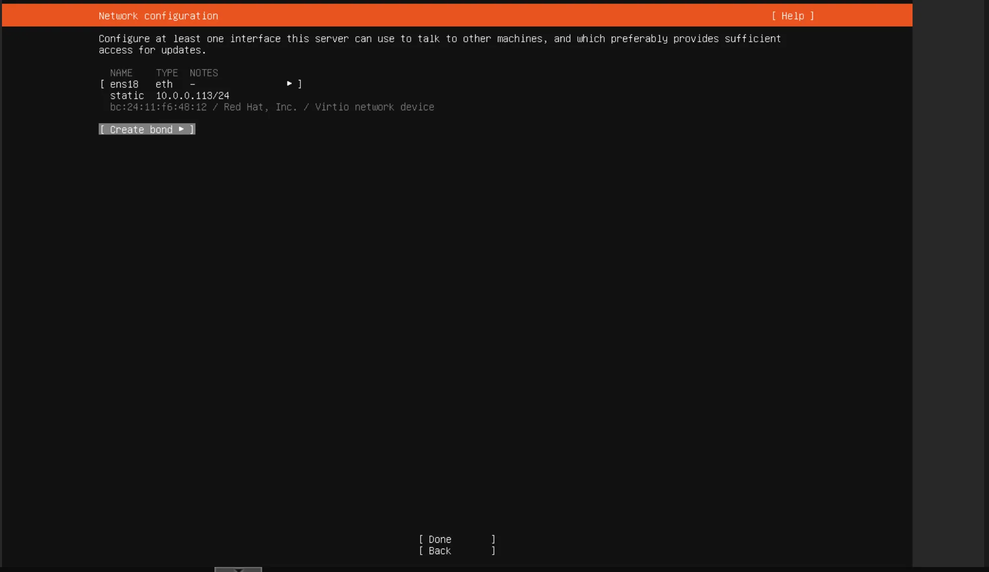 Ubuntu Server Static IP